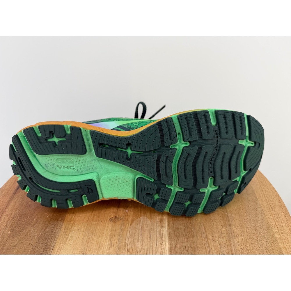 Brooks Ghost 14 Run Lucky St Patricks Day Green Shamrock Shoes Womens 8 B - Picture 7 of 14